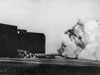 Batterie Lindemann firing, how this gun may have looked.