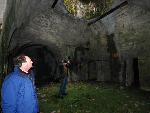 Castel Vendon,  Batterie Française Tourville, (Souterrain).