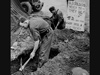 Digging air-raid trenches.