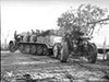 SdKfz prime mover/gun tractor with a 15cm gun.