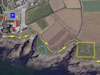 Continuing along the coast path. yellow square on map.