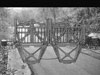 Belgian gates locked into a road block.