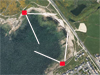 The bay showing where the two R505's were laid out and their arks of fire.