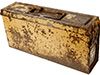 Box of belted ammunition.