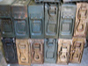Ammunition boxes.