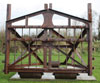 The rollers can be seen at the bottom of this gate.