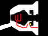 Plan of the R669 casemate with the attached flanking wall and the internal foul air extraction, very like an R677.