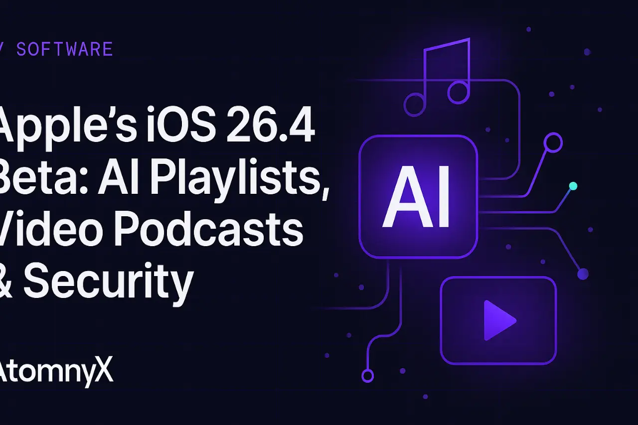 Apple’s iOS 26.4 Beta: AI Playlists, Video Podcasts & Security