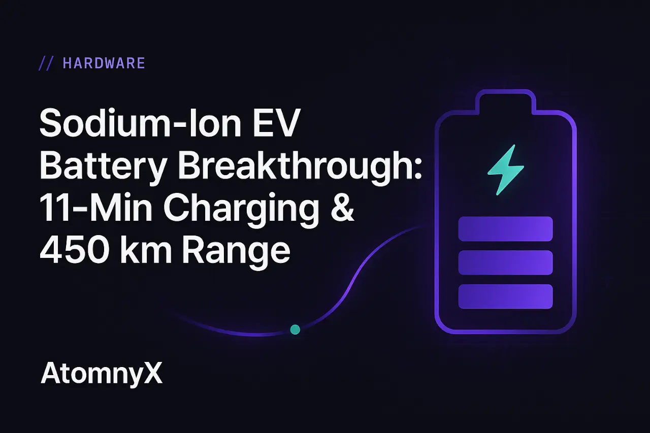 Sodium-Ion EV Battery Breakthrough: 11-Min Charging & 450 km Range