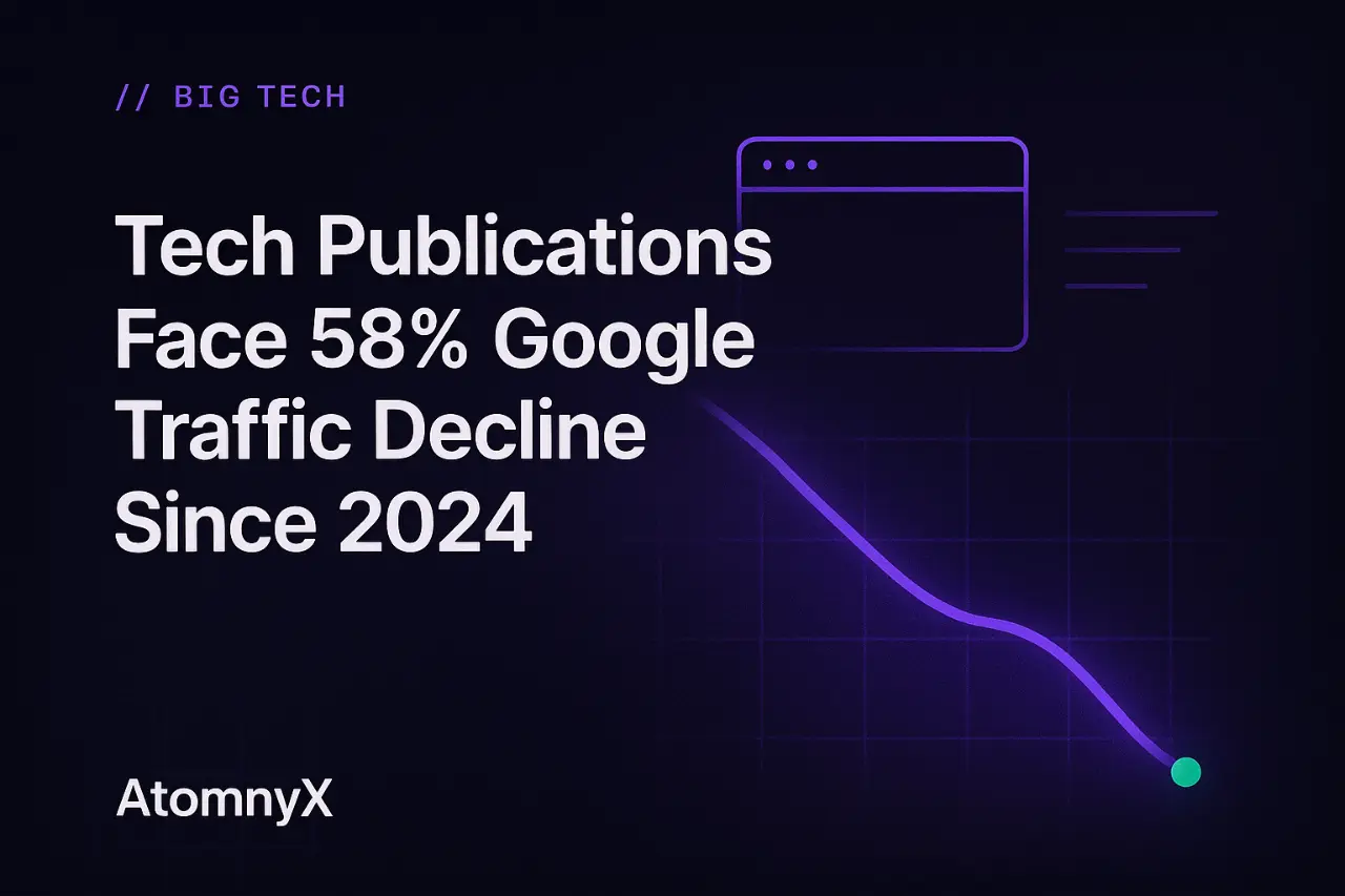 Tech Publications Face 58% Google Traffic Decline Since 2024