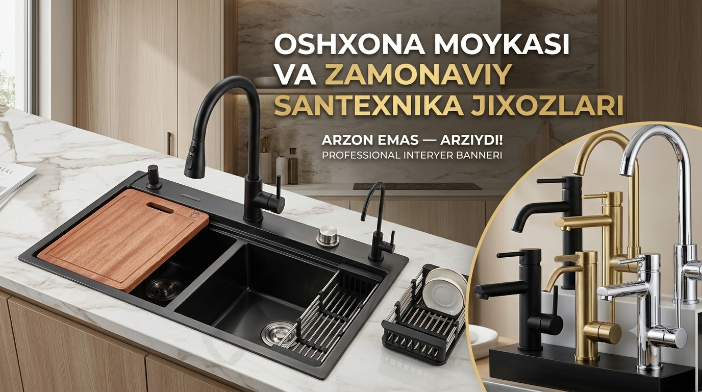 Santexnika va oshxona jihozlari xarid qilishda 90% odamlar yo‘l qo‘yadigan TOP 3 ta xato!