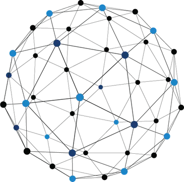 Sphere of connecting dots