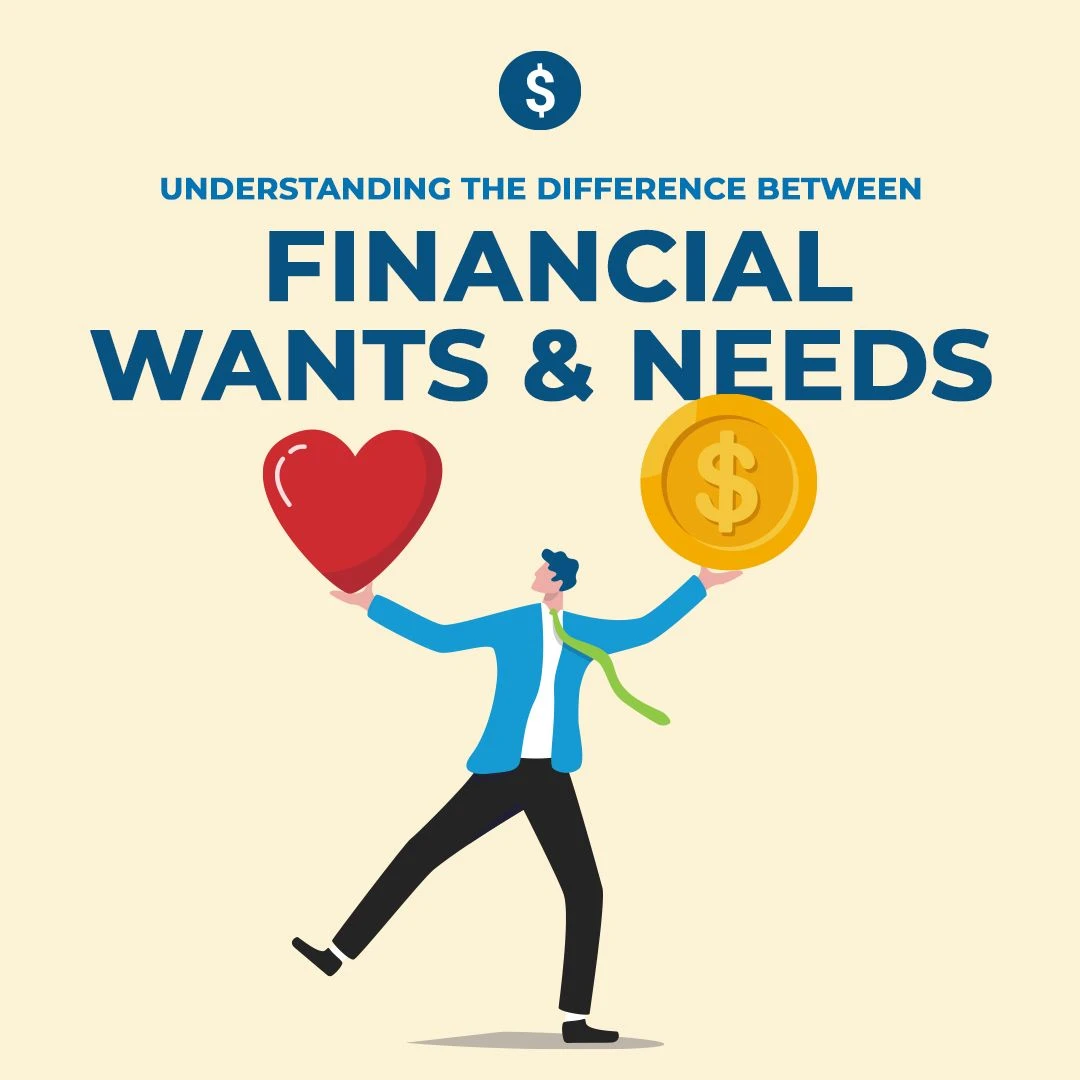 Light yellow background. Colors of white and blue illustrate large gears. A man holds a large magnifying glass over a dollar sign. Title reads, “Easy Ways to Feel Organized with Money”