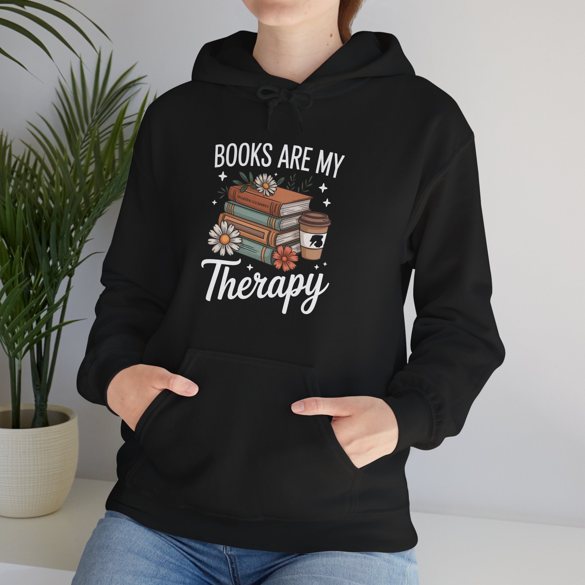 Books are my Therapy Hoodie view 2