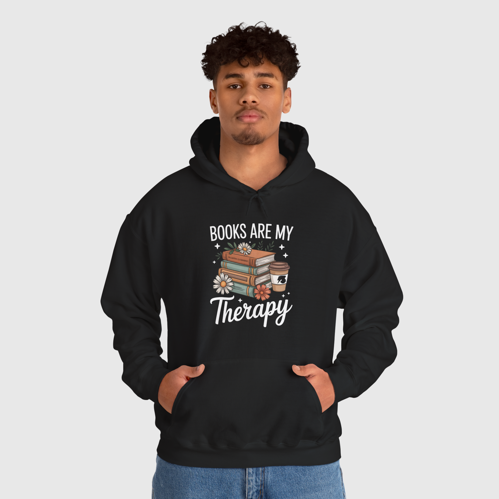 Books are my Therapy Hoodie view 4