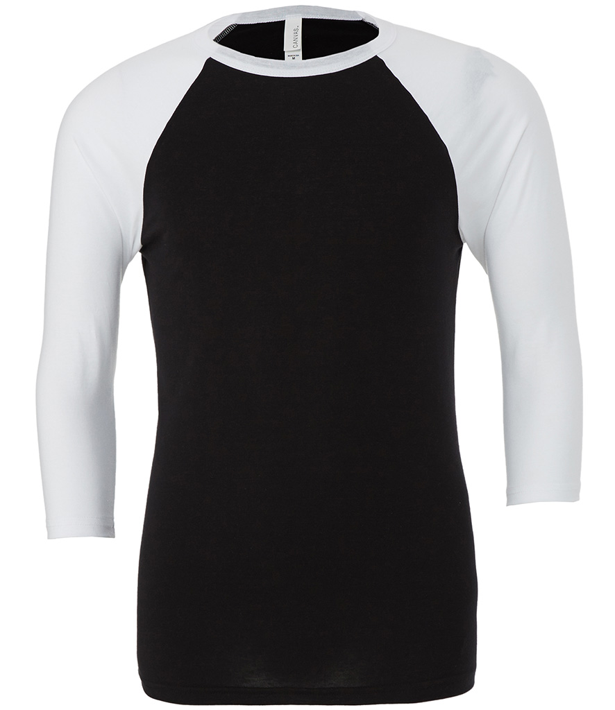 Canvas Unisex 3/4 Sleeve Baseball T-Shirt view 1