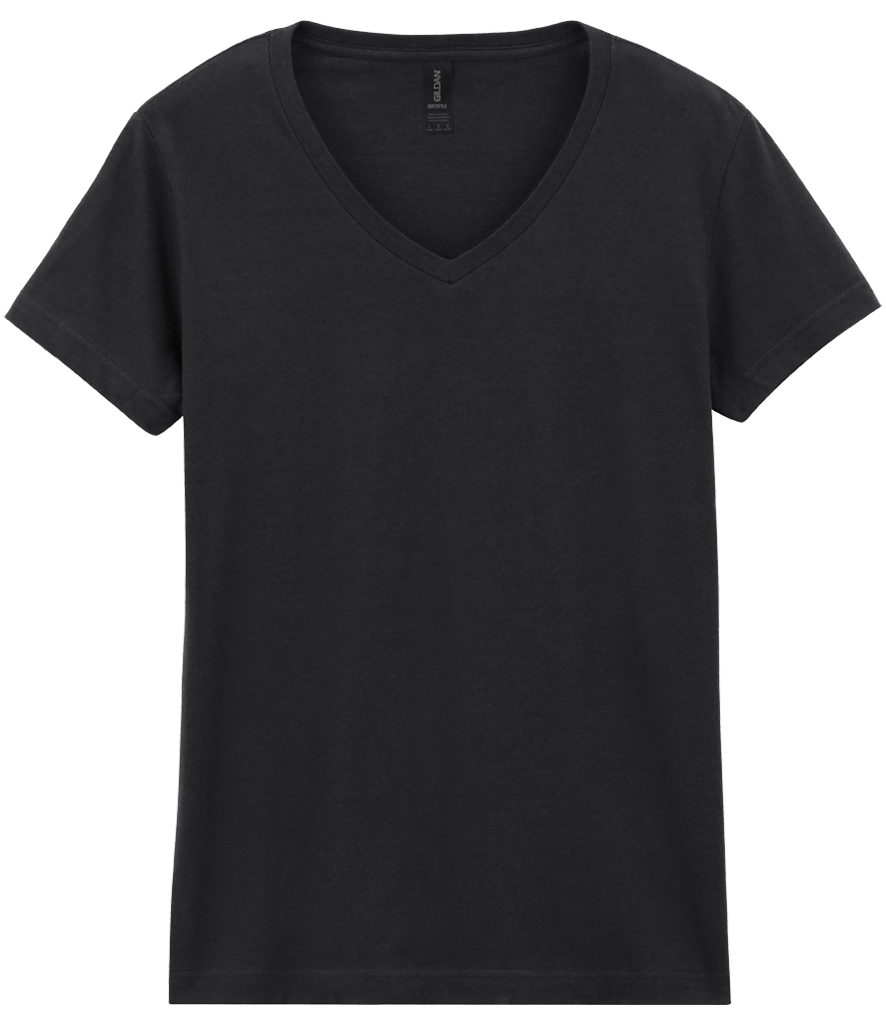 Gildan Ladies SoftStyle® V Neck T-Shirt view 1