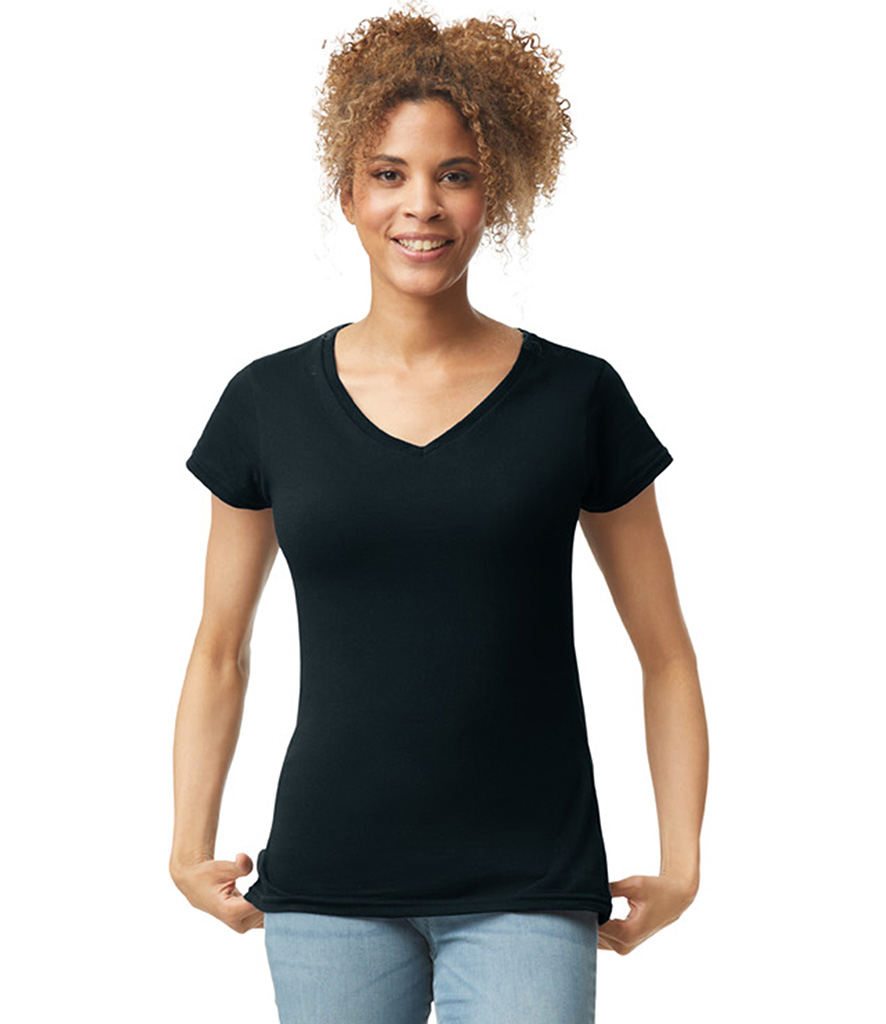 Gildan Ladies SoftStyle® V Neck T-Shirt view 4