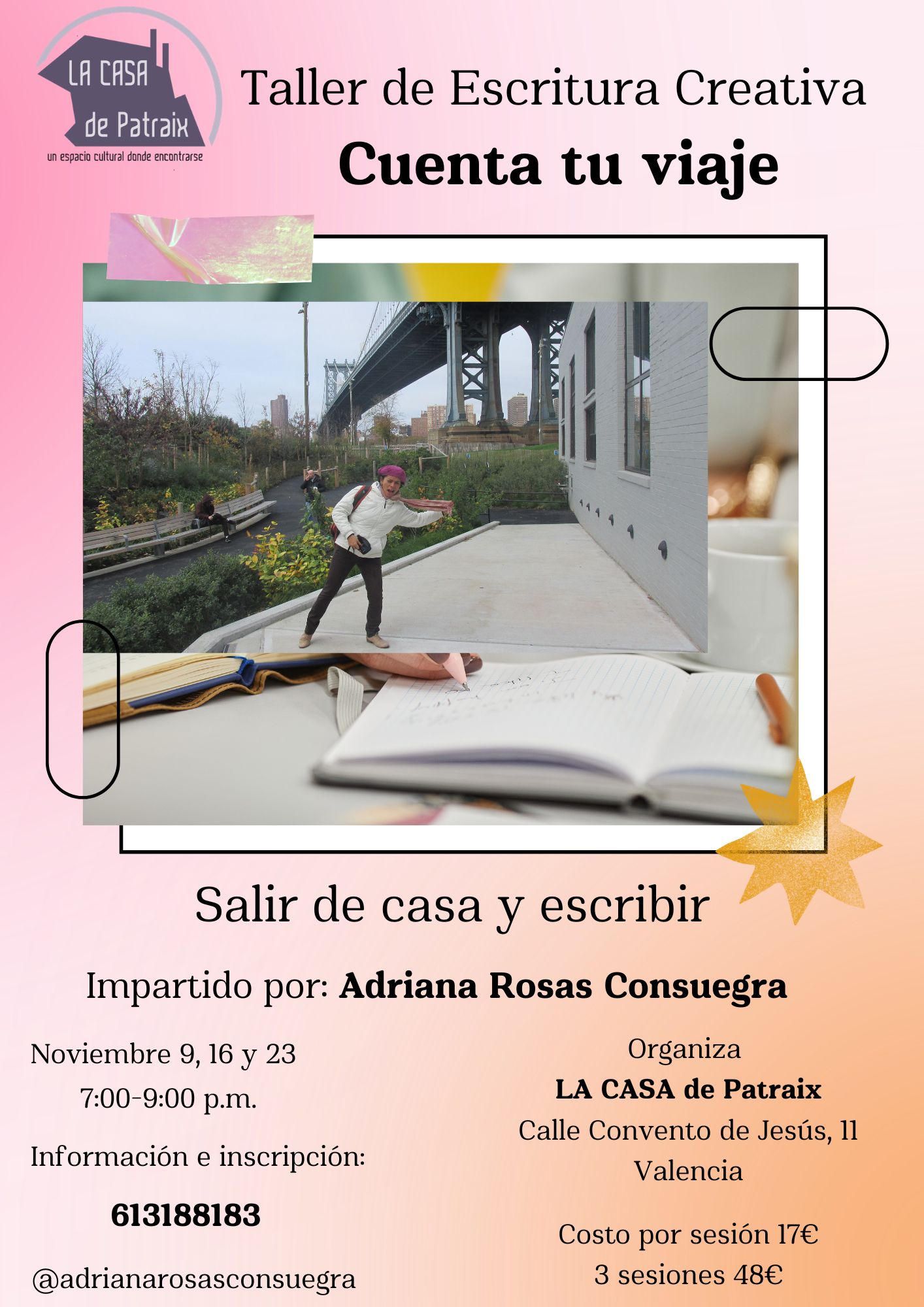Creative Writing Workshop: Tell Your Journey at La Casa de Patraix