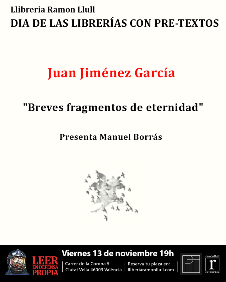 Presentació de «Breves fragments d'eternitat» de Juan Jiménez García a la Llibreria Ramon Llull