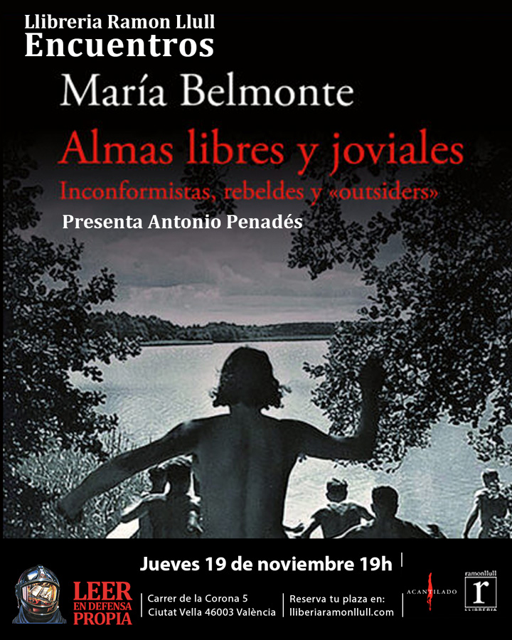 María Belmonte presenta «Almas libres y joviales. Inconformistas, rebeldes y outsiders» en Llibreria Ramon Llull