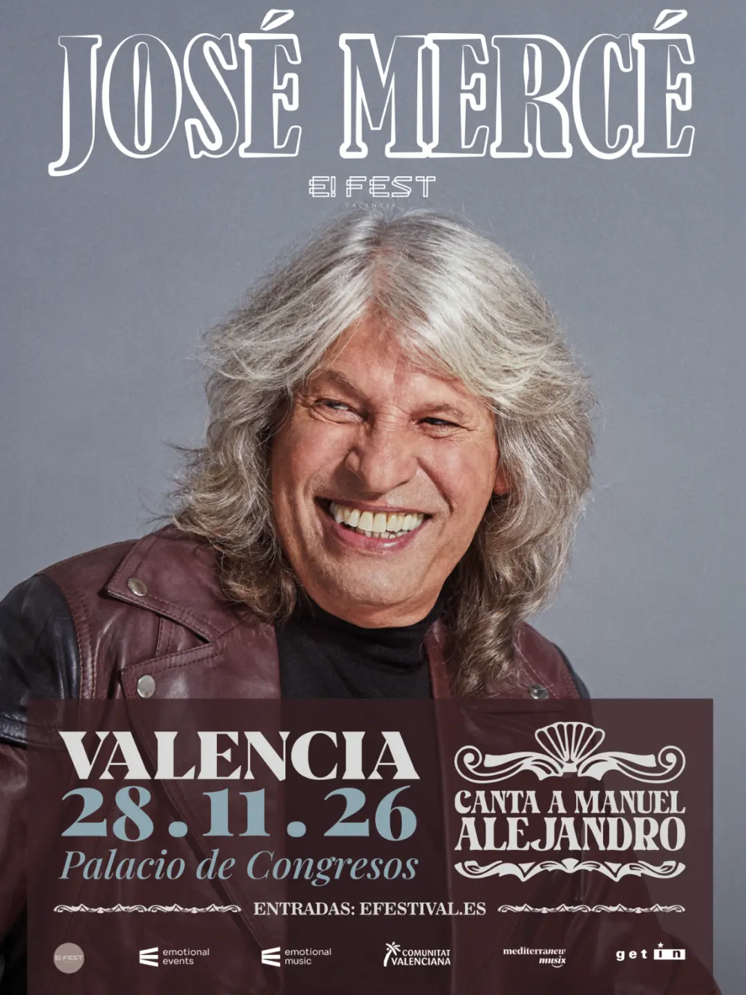 Concierto de José Mercé. Canta a Manuel Alejandro en Palacio de Congresos de Valencia