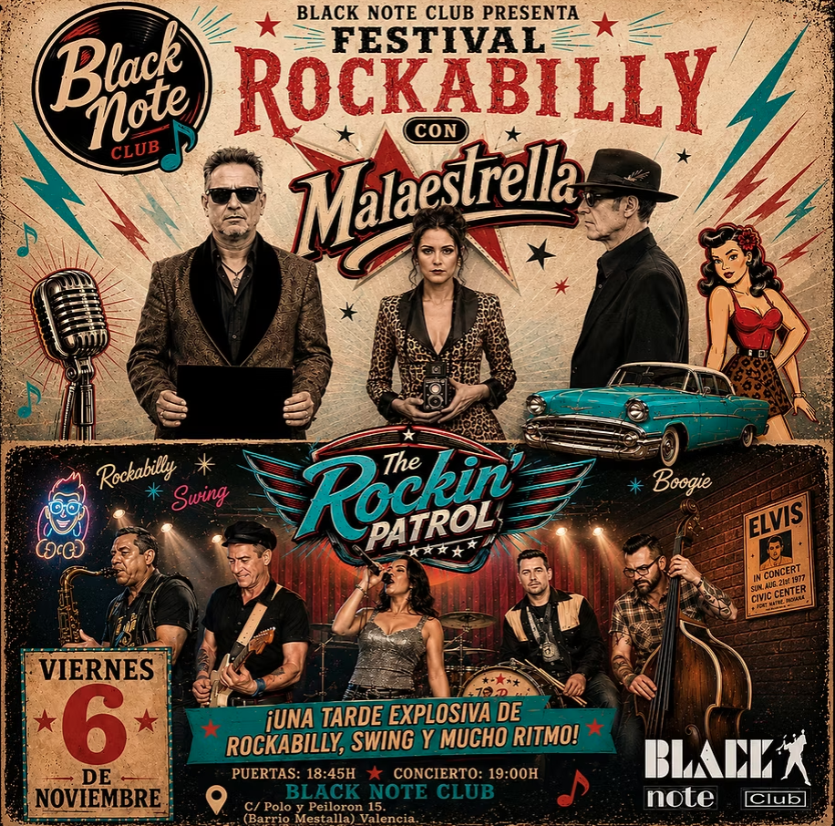 Festival Rockabilly con Malaestrella y The Rockin’ Patrol en Black Note