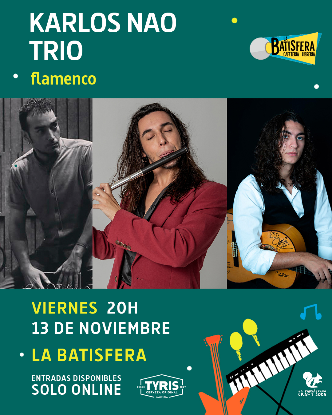 Karlos Nao Trio en concierto en La Batisfera