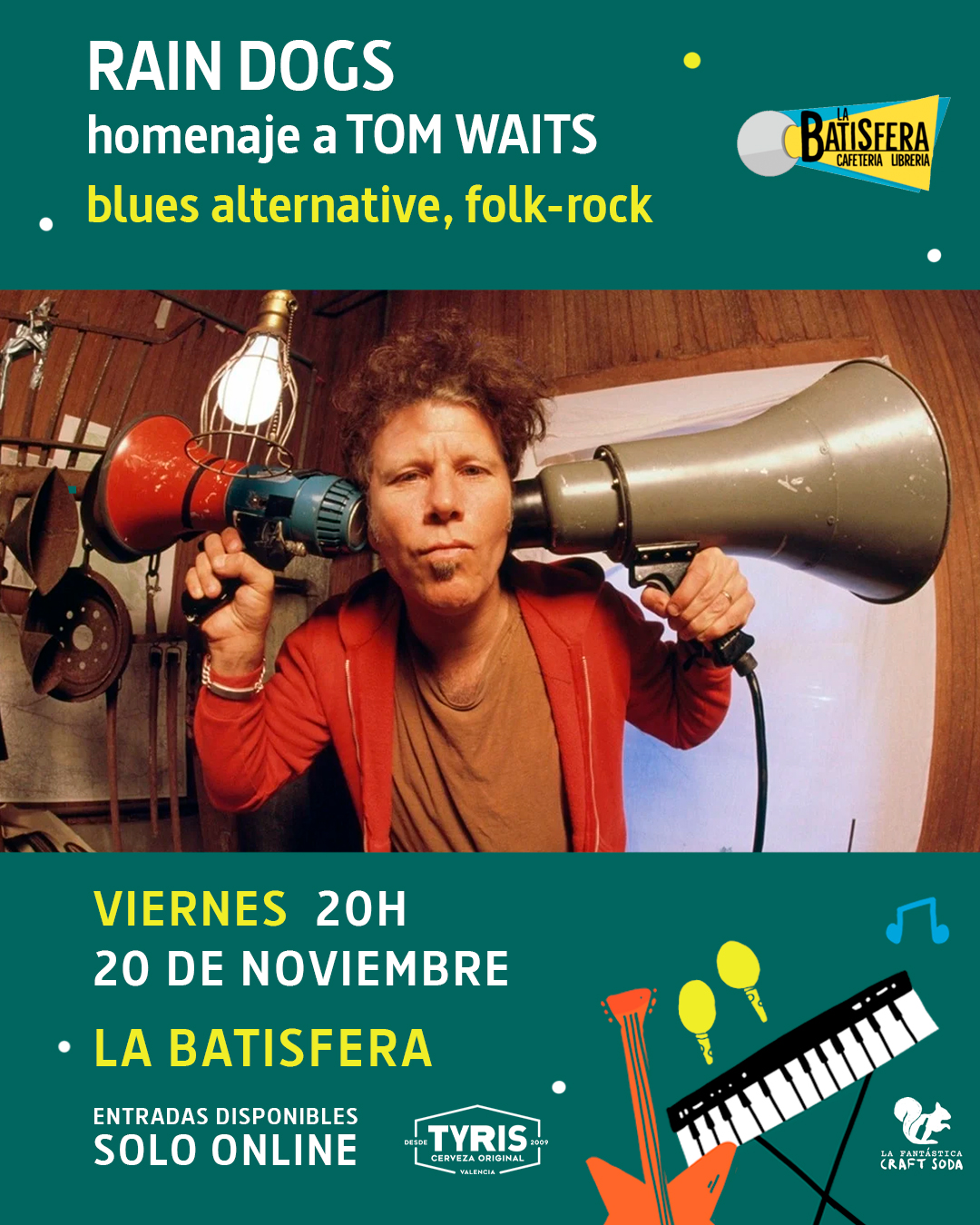 Rain Dogs. Homenaje a Tom Waits en La Batisfera