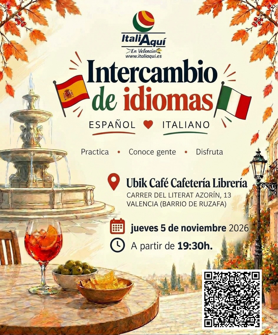 Scambio linguistico italiano–spagnolo presso Ubik Café