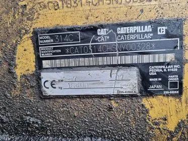 CAT 314 C/ 2007/ 13886 MTH/ Excavator  (22)