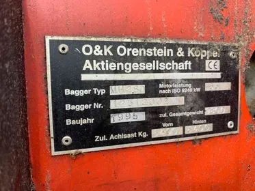 O&K MH 2.8 D/ 1995/ 9.8 T/ 4159 hours/ wheel excavator (73)