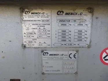 Menci SA 74 3R/ 2009/ 2x  semi trailers tippers  (28)