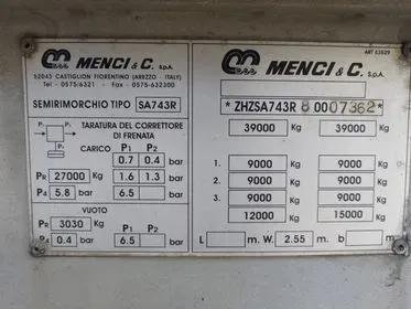 Menci SA 74 3R/ 2009/ 2x  semi trailers tippers  (29)