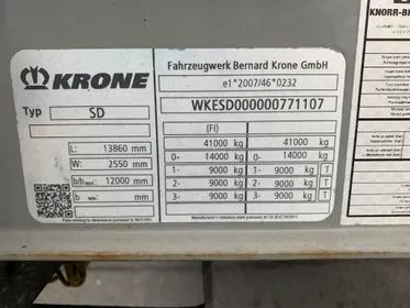 Krone Mega Huckepack P400/ SD/ 102608 km / 2017 (28)