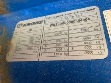 Krone SD 2012/ curtain side semi trailer  (51)