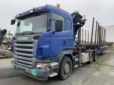 SCANIA R420 + přívěs na přepravu dřeva / 2008 / 720 000 km (1)