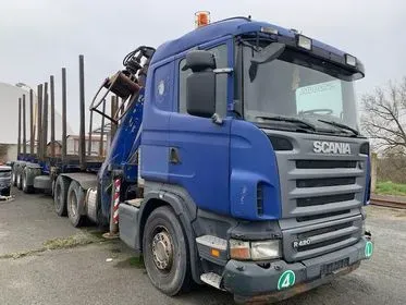 SCANIA R420 + přívěs na přepravu dřeva / 2008 / 720 000 km (3)