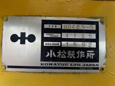 KOMATSU HD 465-5/ New engine 1000 mth/ 1992 (16)
