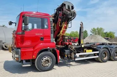 Man TGA  33.430 6x4 / 2006/ container carrier / crane (1)
