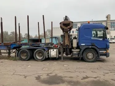 Scania P420 + přívěs na přepravu dřeva / 2005 / 730 000 km (4)