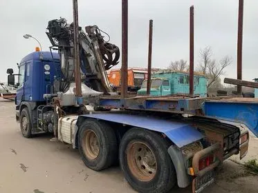 Scania P420 + přívěs na přepravu dřeva / 2005 / 730 000 km (11)