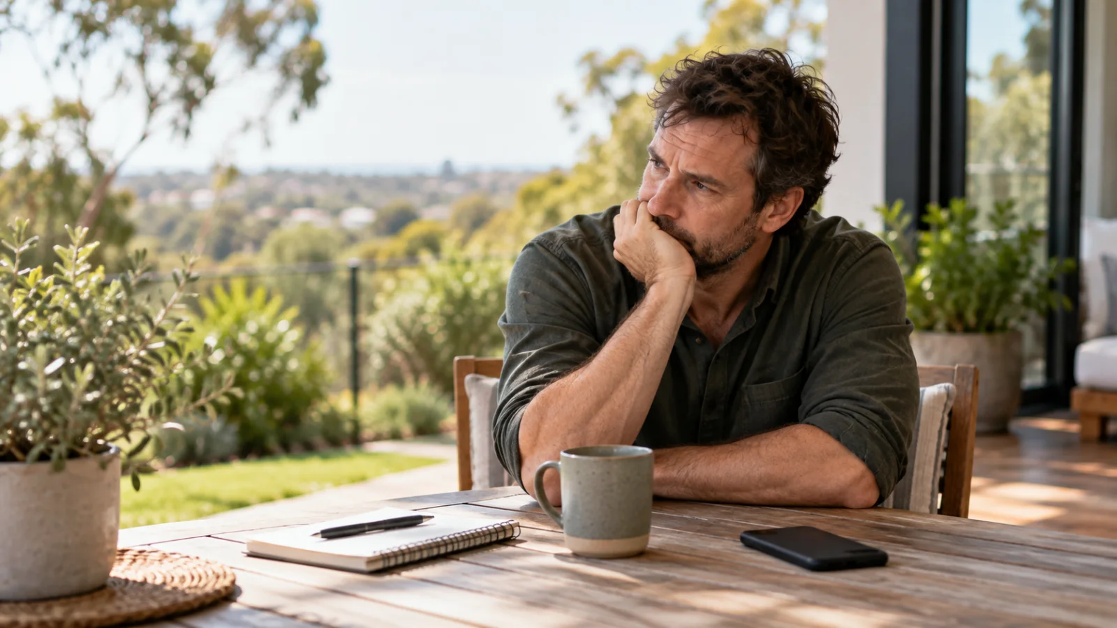 Adult taking quiet recovery time while experiencing burnout