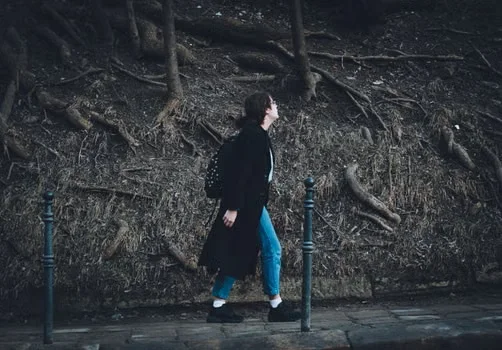 Woman walking in nature