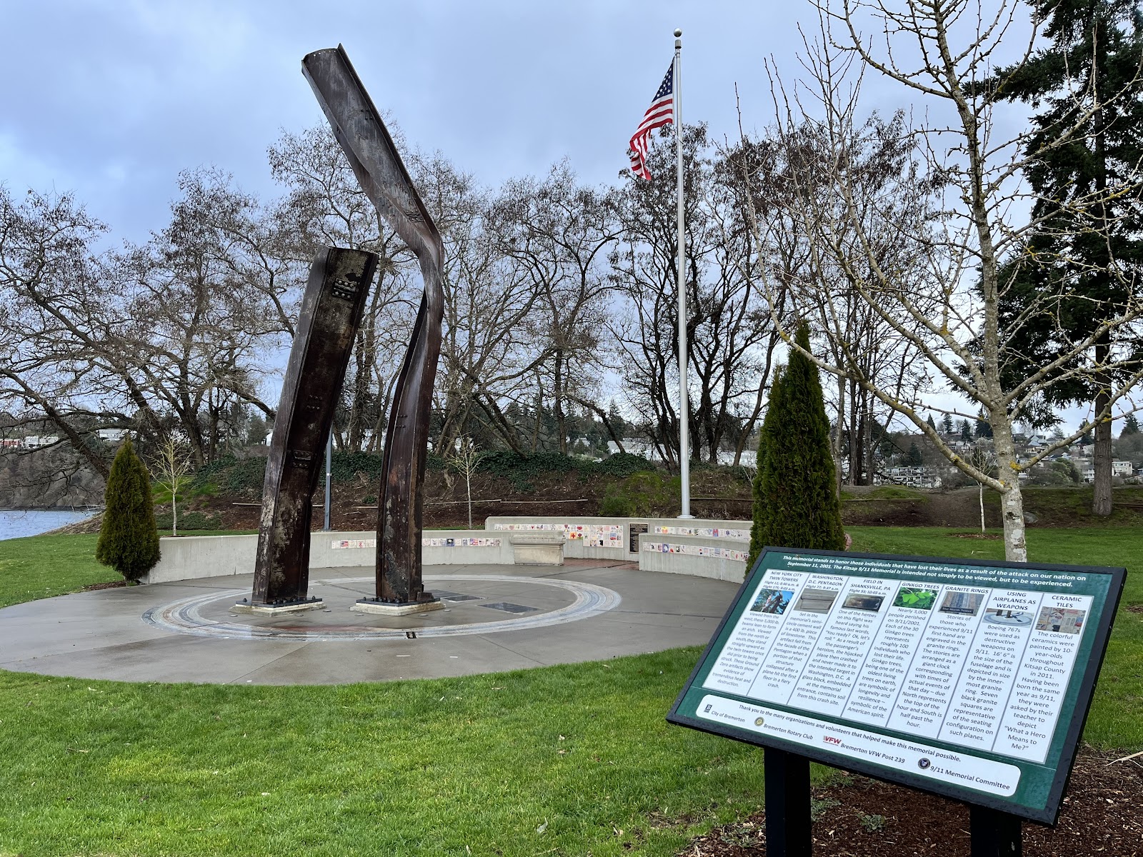 9/11 Memorial cemetery grounds and headstones