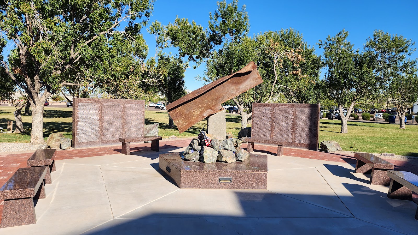 9/11 Memorial cemetery grounds and headstones