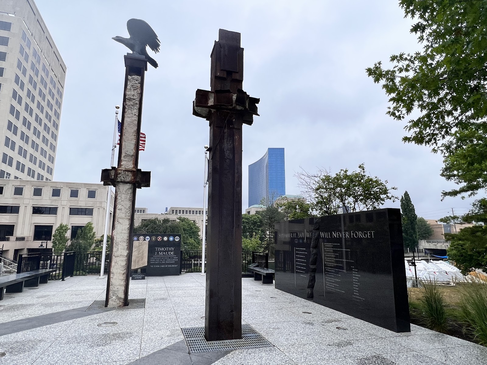 9/11 Memorial cemetery grounds and headstones