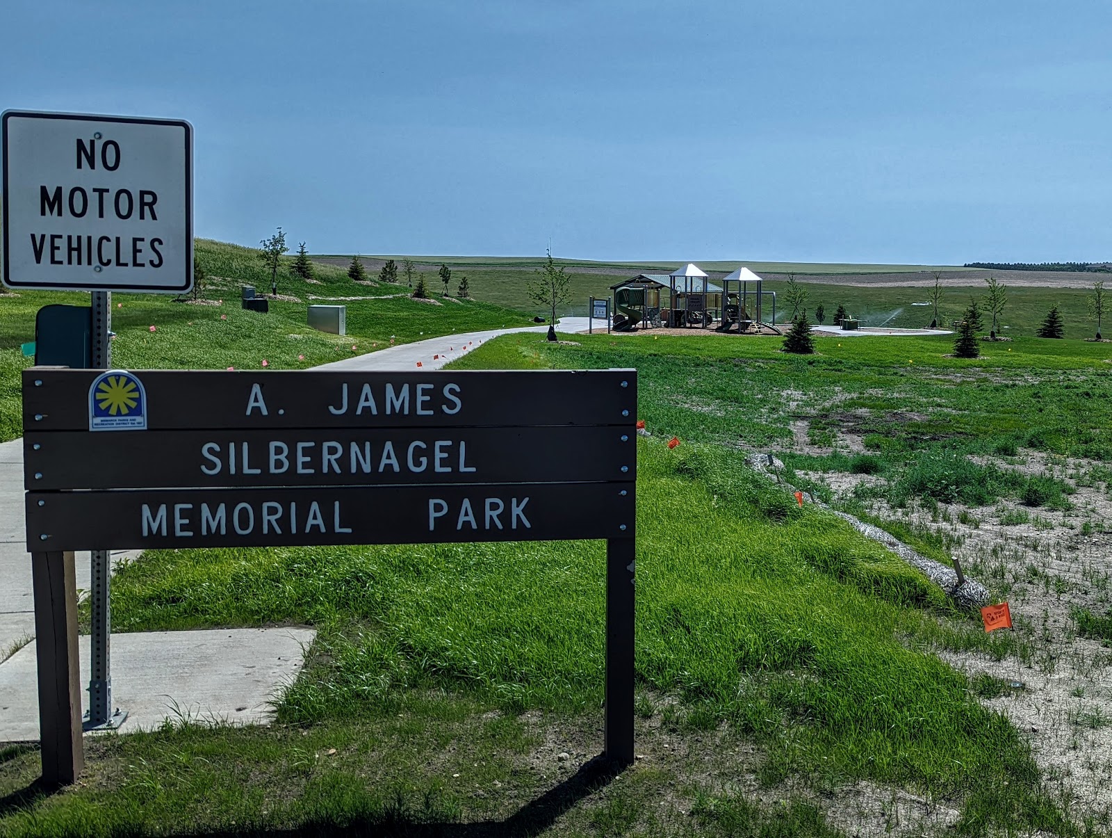 A. James Silbernagel Memorial Park cemetery grounds and headstones
