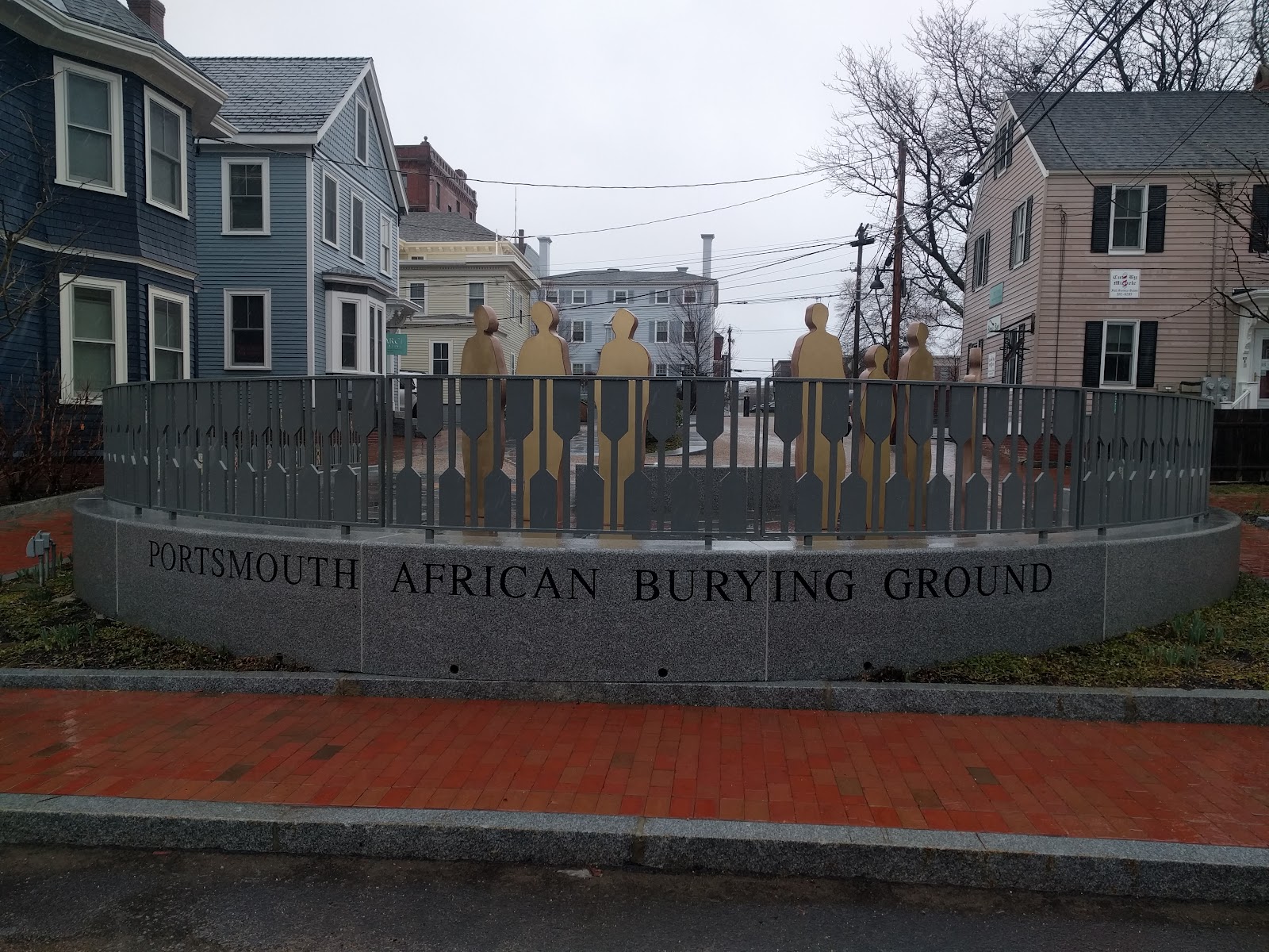 African Burying Ground Memorial cemetery grounds and headstones