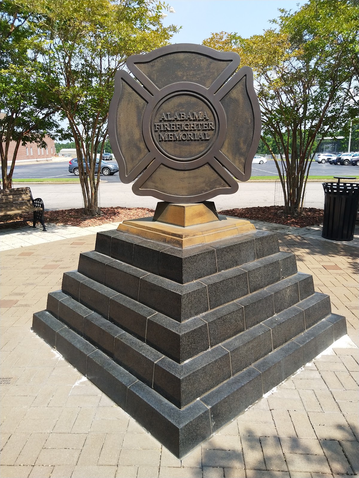Alabama Firefighter Memorial cemetery grounds and headstones